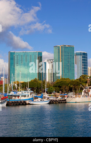 Ala Moana Beach Park, Waikiki, Honolulu, Oahu, Hawaii Banque D'Images