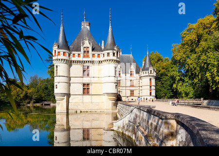 Vallée de la Loire, Azay-le-Rideau Château Banque D'Images