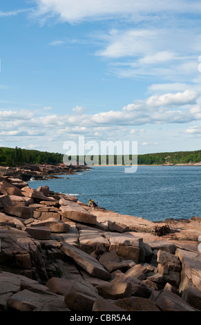 L'Acadia National Park près de Bar Harbor Maine Thunder trou de rochers Banque D'Images