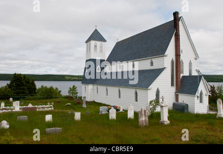 Terre-neuve Canada Église anglicane St Aidans à Port Blandford, 1907 off Trans Canada Highway Banque D'Images