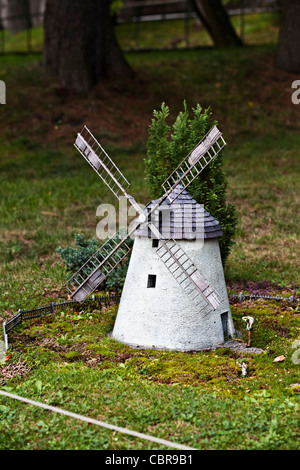 Modèle de Moulin Kuzelov dans le parc Boheminium à Marianske Lazne. En Photo le 20 septembre 2011 à Marianske Lazne, République Tchèque Banque D'Images