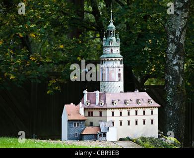 Modèle de Cesky Krumlov Castle dans le parc Boheminium à Marianske Lazne. En Photo le 20 septembre 2011 à Marianske Lazne, Banque D'Images