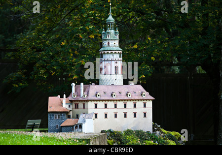 Modèle de Cesky Krumlov Castle dans le parc Boheminium à Marianske Lazne. En Photo le 20 septembre 2011 à Marianske Lazne, Banque D'Images