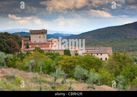 Paysage près de San Gimignanello, Province de Sienne, Toscane, Italie, Europe Banque D'Images