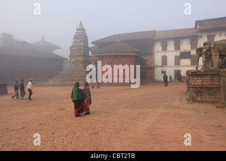 Scène de rue à Durbar Square Bhaktapur, dans Kathmandu Banque D'Images