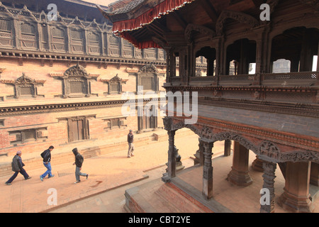 Scène de rue à Durbar Square Bhaktapur, dans Kathmandu Banque D'Images