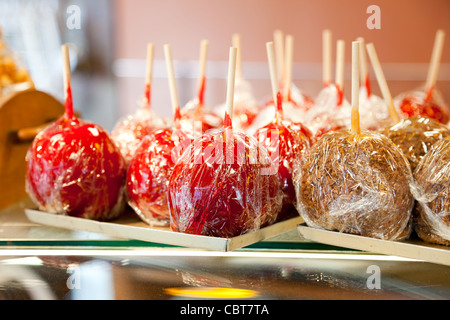 Apple close up shot caramel Banque D'Images