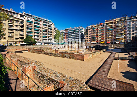 Les ruines du palais de galère, à Avenida Velazquez 212 square, Thessalonique, Macédoine, Grèce. Banque D'Images