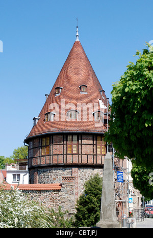 Musée d'histoire locale de Treuenbrietzen dans une rotonde de style gothique tardif. Banque D'Images