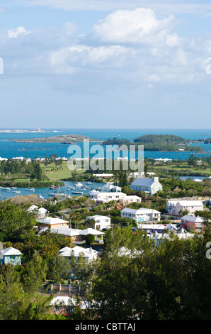 Les Bermudes. Sur un excellent son et de plus petits Riddell's Bay, aux Bermudes. Banque D'Images