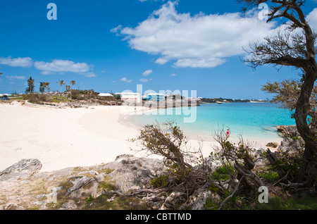 Les Bermudes. John Smith's Bay Beach, les Bermudes. Banque D'Images