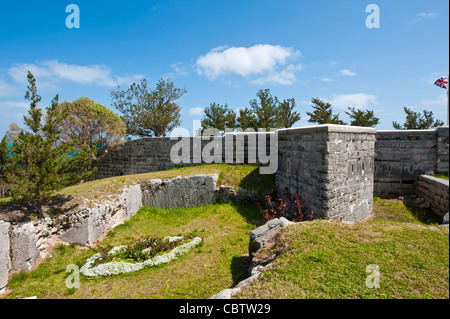 Les Bermudes. Fort de Scaur Hill et parc, les Bermudes. Banque D'Images