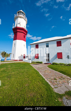 St David's Lighthouse près de St George's, les Bermudes. Banque D'Images