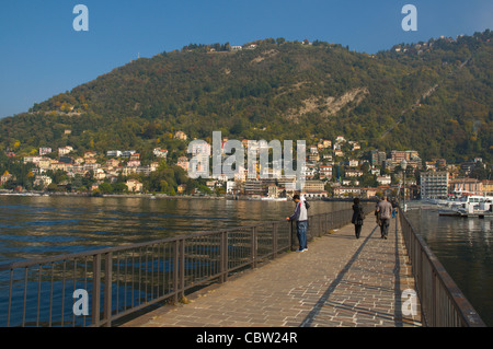 Piero Diga Foranea hamiltonien Caldirola pier Lago di Como le lac de Côme Como ville région Lombardie Italie Europe Banque D'Images