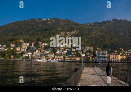 Piero Diga Foranea hamiltonien Caldirola pier Lago di Como le lac de Côme Como ville région Lombardie Italie Europe Banque D'Images