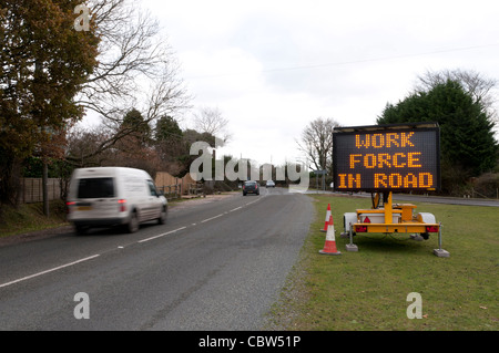 Matrice Mobile Traffic Sign Banque D'Images