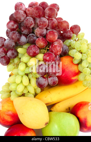 Beaucoup de fruits isolé sur fond blanc. Banque D'Images