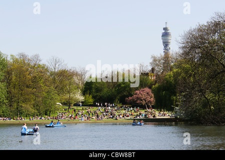 Regent's Park lac de plaisance Banque D'Images