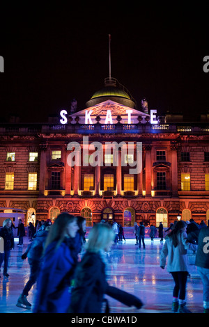 Somerset House patinoire, Londres Banque D'Images