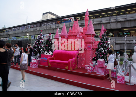 Nouvel an noël à thème de Siam Paragon mall à Bangkok Banque D'Images