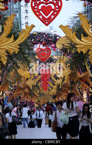 Nouvel an noël à thème de Siam Paragon mall à Bangkok Banque D'Images