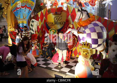 Nouvel an noël à thème de Siam Paragon mall à Bangkok Banque D'Images