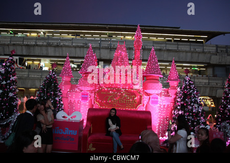 Nouvel an noël à thème de Siam Paragon mall à Bangkok Banque D'Images