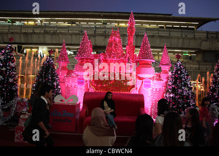 Nouvel an noël à thème de Siam Paragon mall à Bangkok Banque D'Images