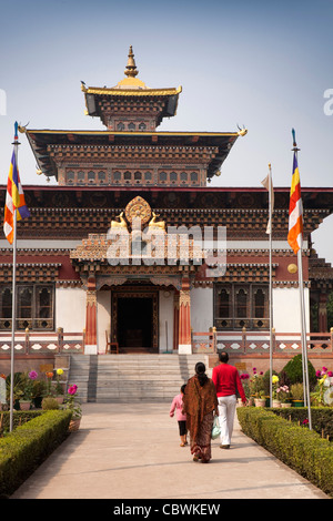 L'Inde, le Bihar, Bodhgaya, Temple bhoutanais Banque D'Images