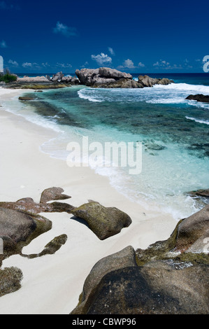 Tropical beach, La Digue, Seychelles Banque D'Images