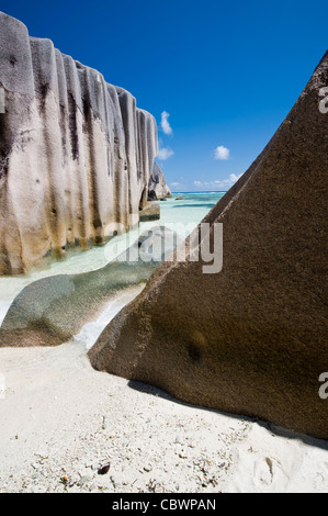 Tropical beach, La Digue, Seychelles Banque D'Images