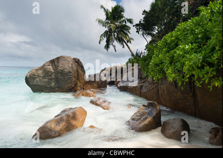 Four Seasons Resort beach, Mahe, Seychelles Banque D'Images