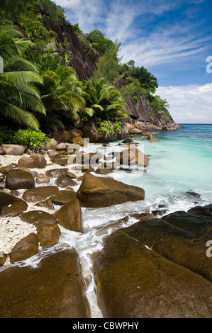 Four Seasons Resort beach, Mahe, Seychelles Banque D'Images