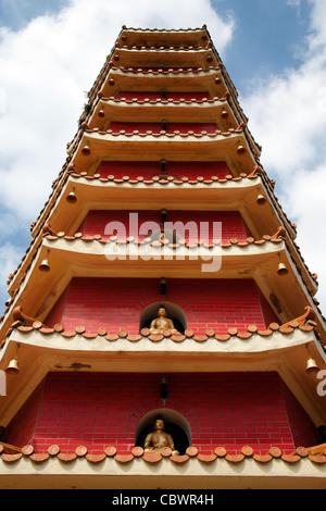 Le monastère de pagode au dix mille bouddhas Monastery - Fat Man Tsz - un temple bouddhiste à Sha Tin, Hong Kong Banque D'Images