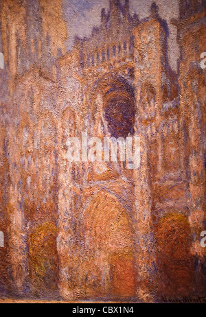 CLAUDE MONET (1906-1957) La cathédrale de Rouen, LA FAÇADE À LA LUMIÈRE DU SOLEIL, 1894 CLARK ART INSTITUTE de Williamstown, MASSACHUSETTS Banque D'Images