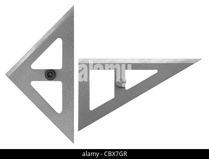 La photographie de studio de deux places set métallique isolé sur blanc, with clipping path Banque D'Images