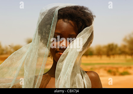 Girl in Mali, Afrique Banque D'Images