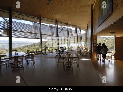 Vue de l'intérieur de l'Orokonui Ecosanctuary en Nouvelle Zélande Banque D'Images