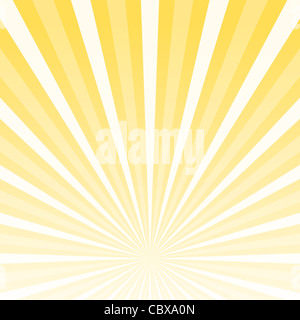Arrière-plan lumineux jaune à rayures et Horizon - Fond blanc avec horizon abaissée Banque D'Images