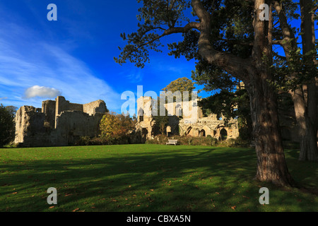 L'Abbaye de Jervaulx ruines dans le Yorkshire Dales. Banque D'Images