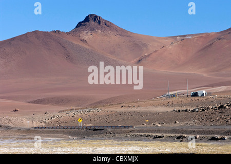 Le Chili. Désert d'Atacama. Paso de Jama. Banque D'Images