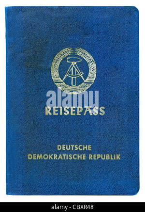 Passeport de la République démocratique allemande, RDA. Banque D'Images