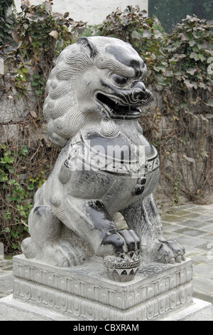 Dragon statue à la Grande Pagode de l'OIE La Chine Xi'an Banque D'Images
