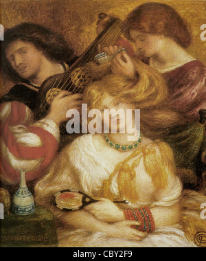 Dante Gabriel Rossetti Morning Music Banque D'Images