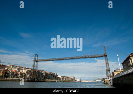 Pont Puente de Vizcaya, patrimoine de l'UNESCO, Bilbao. Espagne Banque D'Images