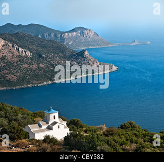 Église byzantine au sud de Neapoli sur le côte sud-est du Péloponnèse, Maleas / Vatika Péninsule, Grèce Banque D'Images