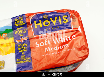 Pain blanc souple moyen hovis Banque D'Images