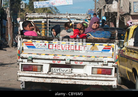 Routes de la région de Sharqiya dans le Delta du Nil, l'Egypte Banque D'Images