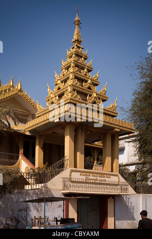 L'Inde, le Bihar, Bodhgaya, Myanmar (Birman Vihar Temple) Banque D'Images