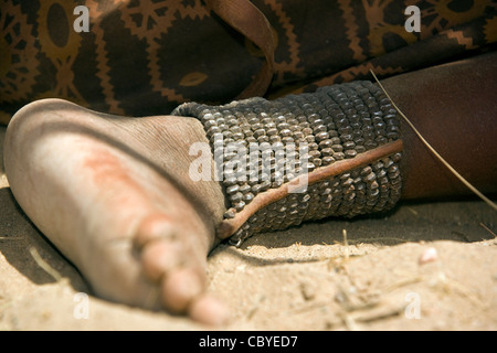 Chevillère Himba - Orupembe Conservancy - Kaokoland, Namibie Banque D'Images